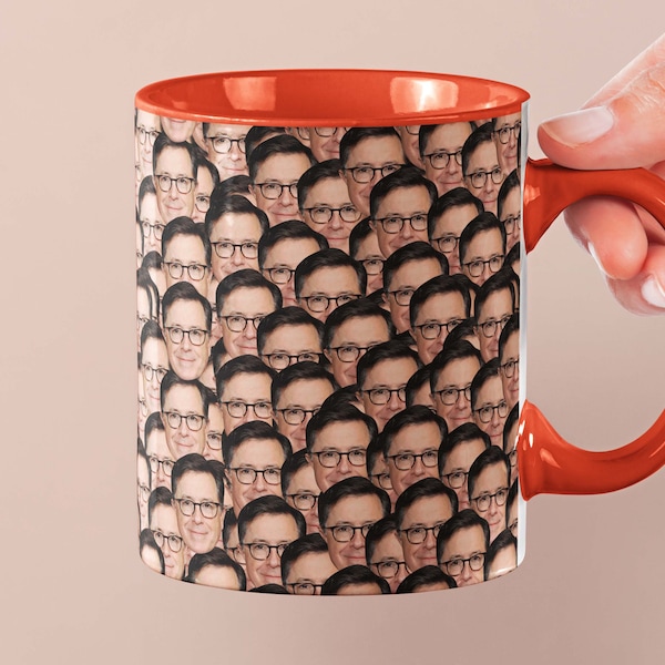 Stephen Colbert Mug | Celebrity Coffee Mug Gift Idea | Mug for Late Show Colbert Fans | Tea Mug Funny Gift Idea | Custom Coffee Face Mug