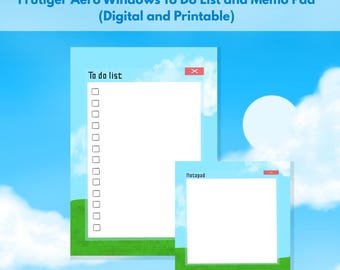 Frutiger Aero, Windows, Webcore To Do List and Memo Pad Set
