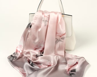 Women&#39;s Silk Scarf, Shawl, Wrap, 100% Mulberry Silk, for all Seasons  170cm x 52cm (67&quot; x 21&quot;)
