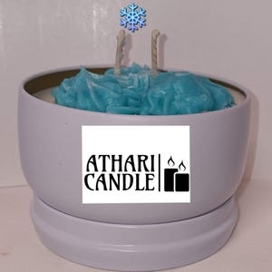 Frosted Mint- A Unique 8 oz 2-wick Candle by Athari Candle with an amazing scent throw