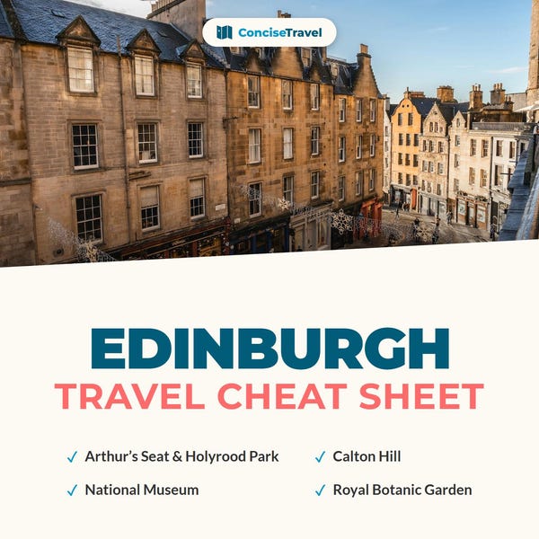 Edinburgh City Break Guide PDF - Castle, Whisky & Royal Mile