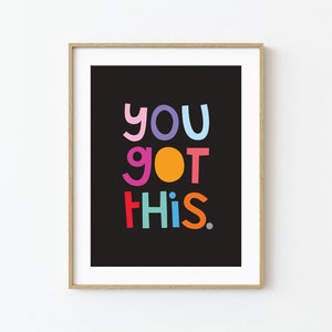 Dit snap je | Vrolijke en kleurrijke typografische muurkunst | Positieve bevestigingsposter | Geïllustreerde afdruk | Direct downloaden