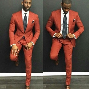 Coat pant best sale orange