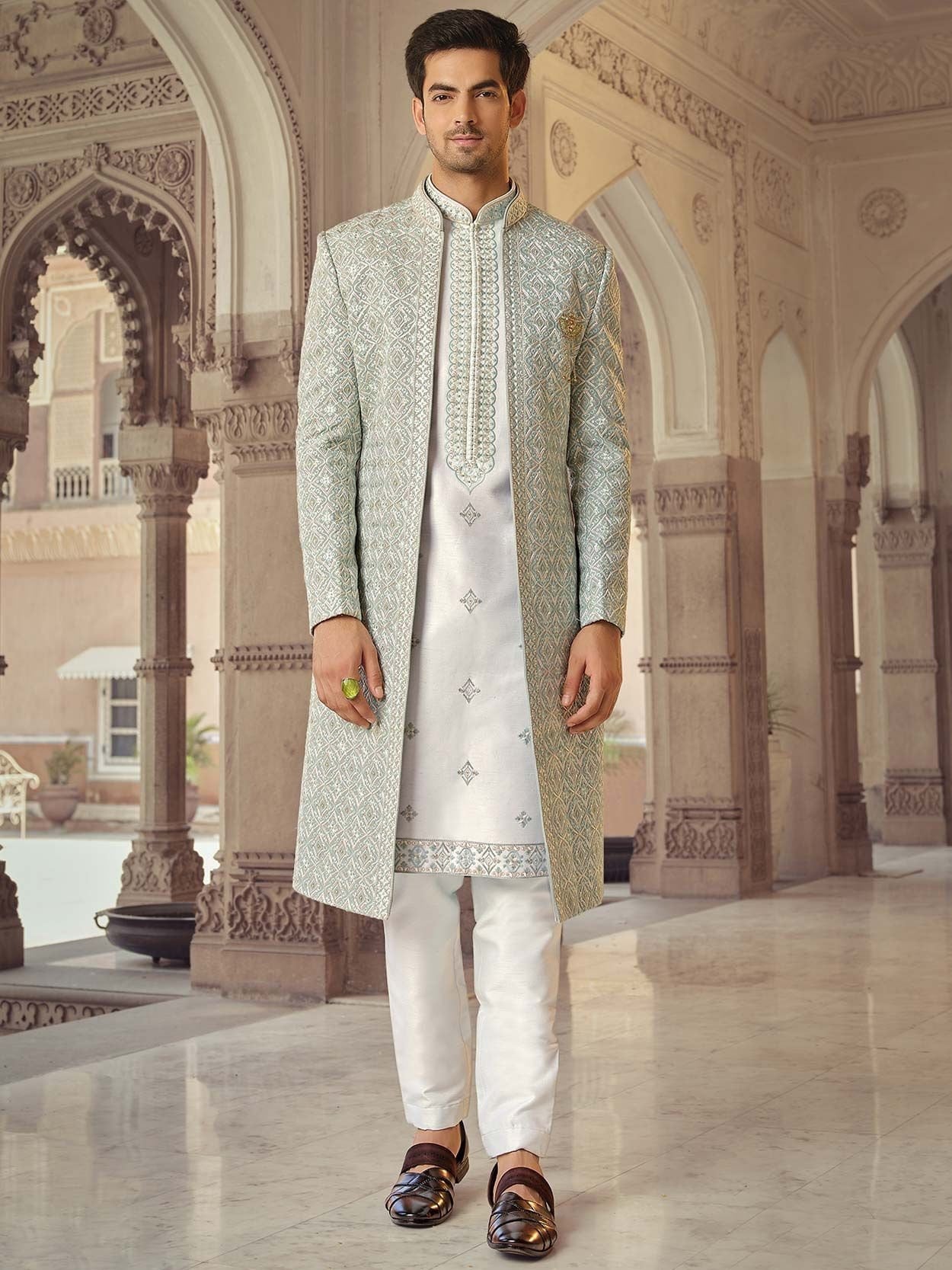 Green sherwani hotsell for groom
