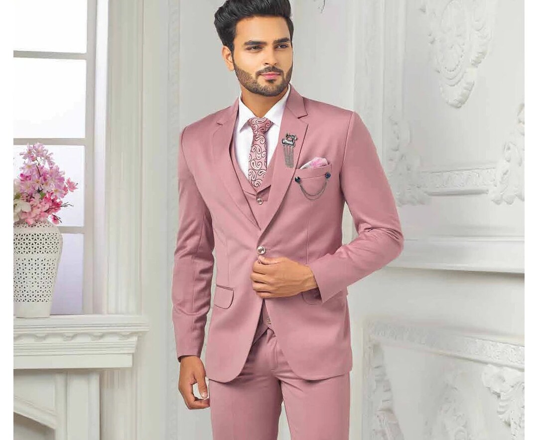 CELEBRATION MEN SUIT, Men Suit Dusty Rose, Groom Dusty Rose Suit, Prom