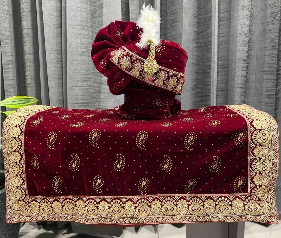 sherwani shawl red