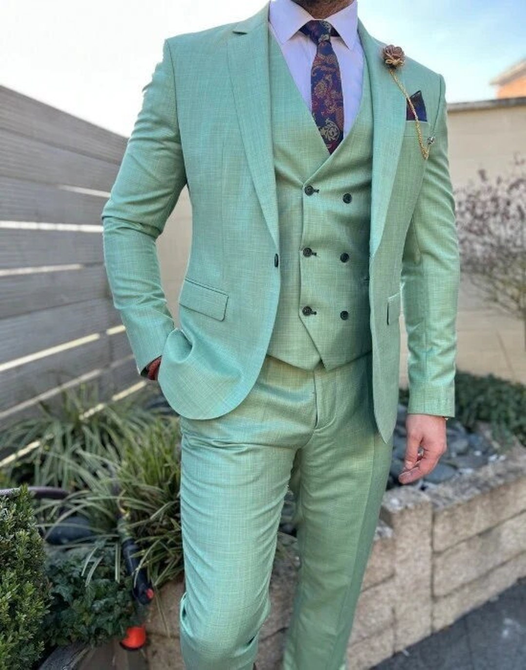 MINT GREEN SUIT for Men Bespoke Men Suit Men Suits 3 Piece Etsy