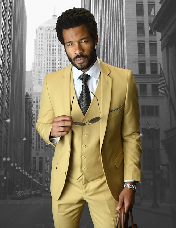 Yellow 3 Pieces Men Suits 2018 Custom Made Latest Coat Pant Designs Fashion  Men Suit Wedding Grooms Man Suit Jacket+Vest+Pant - AliExpress