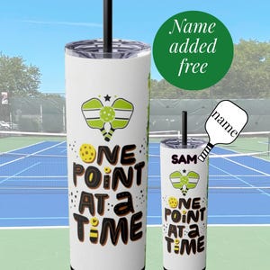 Pickleball Skinny Tumbler personalisierte Sport Tumbler wiederverwendbare lustige Tumbleball kundenspezifisches Geschenk für ihn ihr Pickleball Tumbler Design