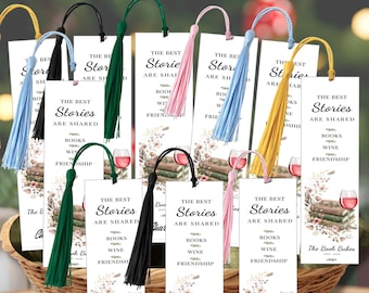 Personalized Book Club Bookmark Wooden Bookmark With Tassel Custom Reading Group Gift