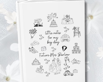 Personalized Bridal Keepsake Journal Custom Hardcover Bride-To-Be Memory Book WeddingGift