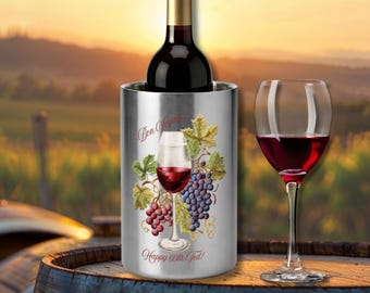 Custom Wine Chiller Travel Keepsake Personalized Birthday Vacation Gift For Wine Lovers