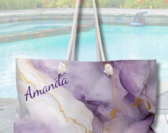 Bolso de viaje de mármol personalizado, bolso de mano, regalo de lujo para viajes de chicas.