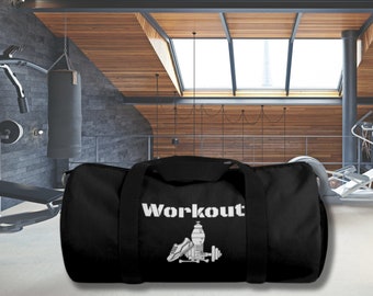 Workout Gym Sports Duffel Bag, Available in Two Sizes, 100% Polyester Oxford Canvas, Adjustable Strap With Shoulder Pad, Lightweight Durable