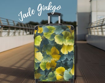 Ensemble de bagages à coque rigide Jade Ginkgo, 3 tailles de bagages assortis, bagages à main/en soute, roulettes à 360º, poignée réglable, voyage glamour