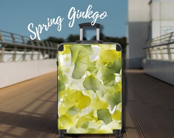 Ensemble de valises rigides Spring Ginkgo, 3 tailles de bagages, bagages à main/en soute, roulettes à 360º, poignée réglable, voyage glamour