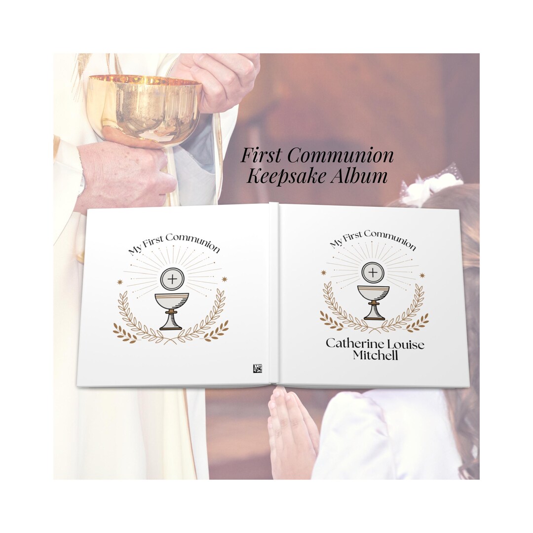 Personalized First Communion Photo Album Holy Communion Keepsake ...