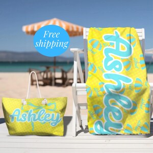 Benutzerdefinierte Strandparty Große Tote Reisetasche Personalisiertes Geschenk für sie Benutzerdefinierte Einkaufstasche Hübsches Wochenende Carryall Reisegeschenk Urlaub Sommer Set