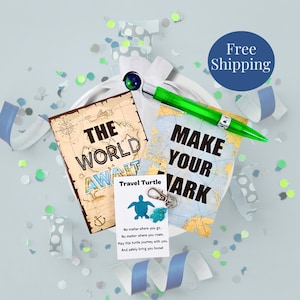 Reise-Party Favor Goody Bags Für Geschenke Party Favors Notizblöcke Stift Schildkröte Schlüsselanhänger Charm Party Bag Gefüllt Reise Geschenk Ideen Favor Bag Geschenke
