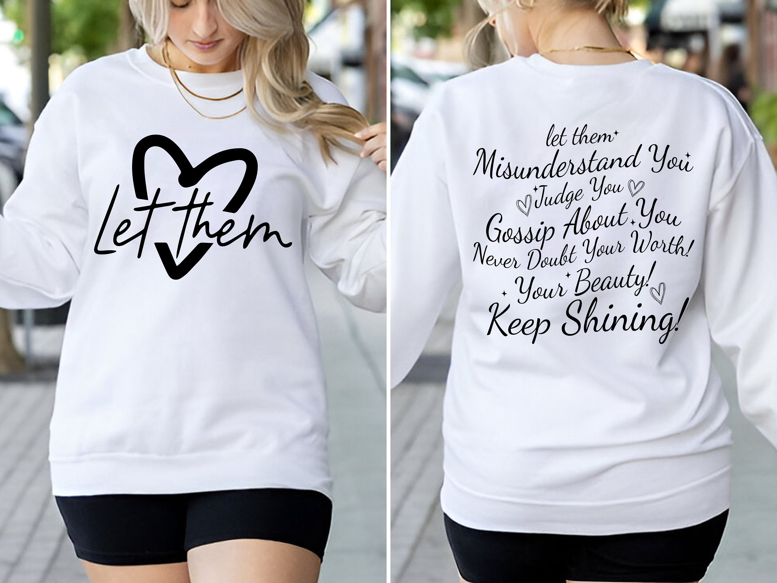 Let Them Hapwalyn Sweatshirt Inspirational Crewneck Sweater For