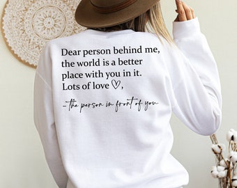 Cara pessoa atrás de mim moletom, camiseta de saúde mental, camisa estética de grandes dimensões, moletom com capuz estético be kind, camiseta inspiradora