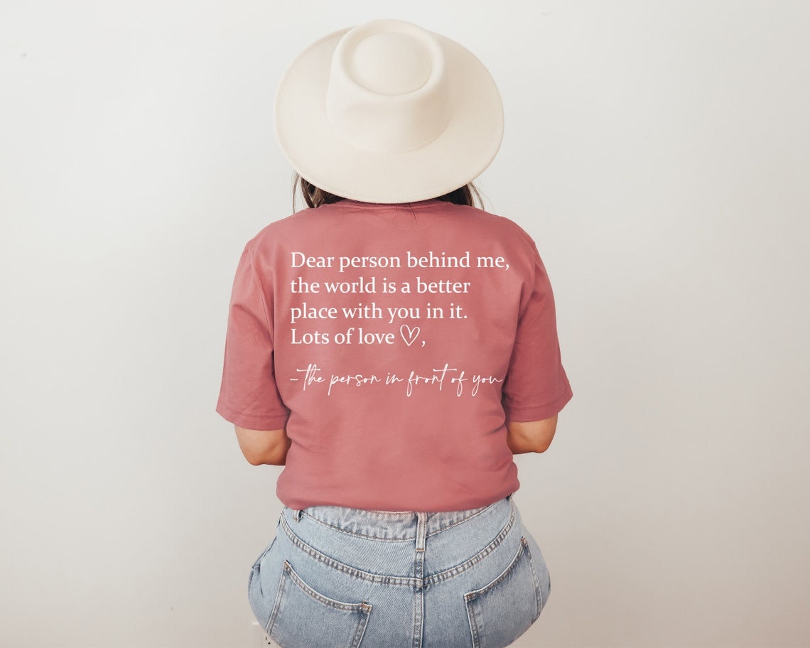 Dear Person Behind Me Hoodie, Cura Di S&eacute;, Consapevolezza Della Salute Mentale, Abbigliamento Confortevole, Benessere, Empowerment, Body Positivity, - Italia