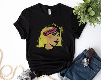 Blondie Debbie Harry Mic Pose 2 Parallel Lines Ufficiale Uomo Maglietta Unisex - Foto 7