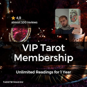 VIP Tarot Membership | Unlimited Personalized Readings for 12 Months | Psychic Guidance & Spiritual Insights