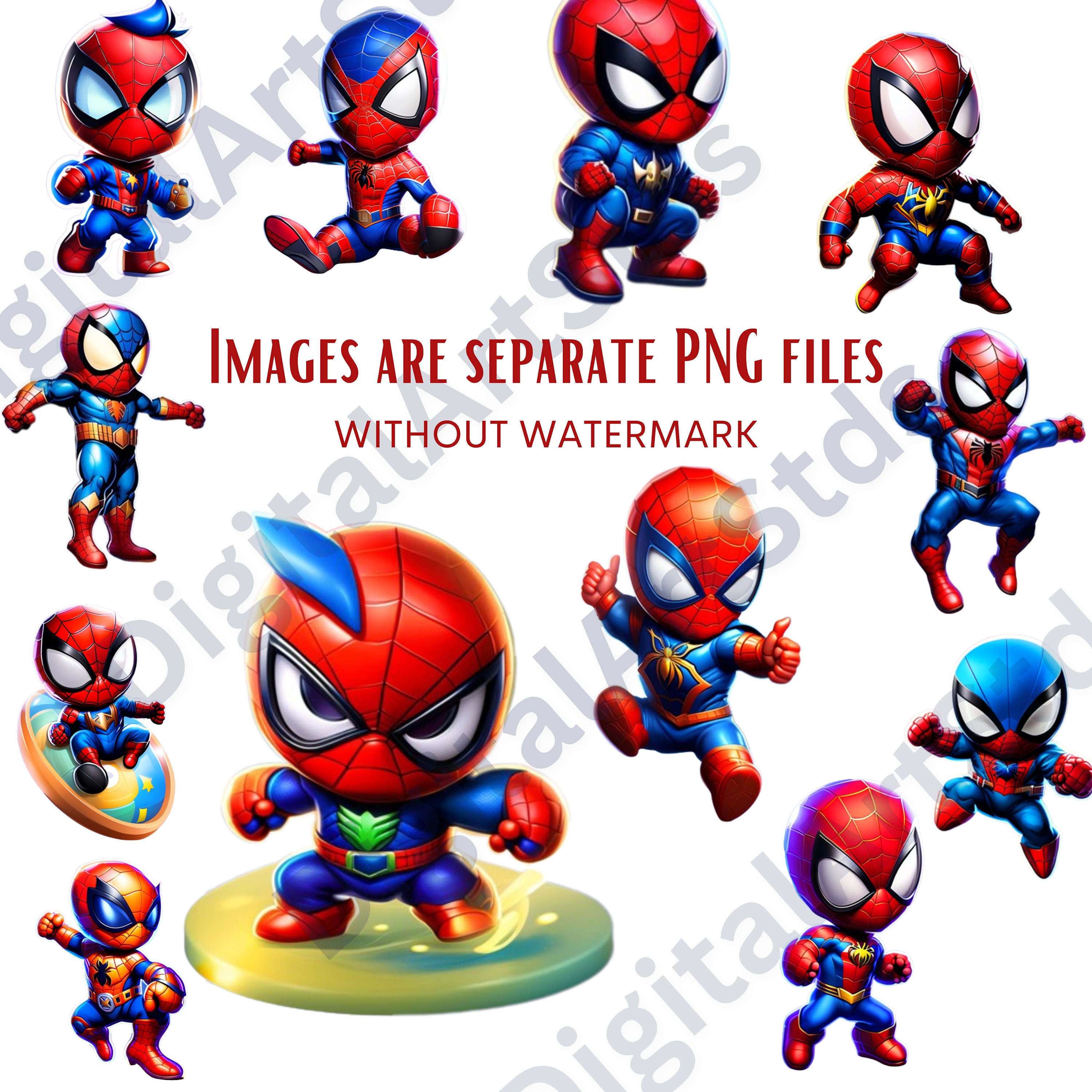 Transparent Baby Spiderman Clipart Cute Spiderman Baby - Etsy