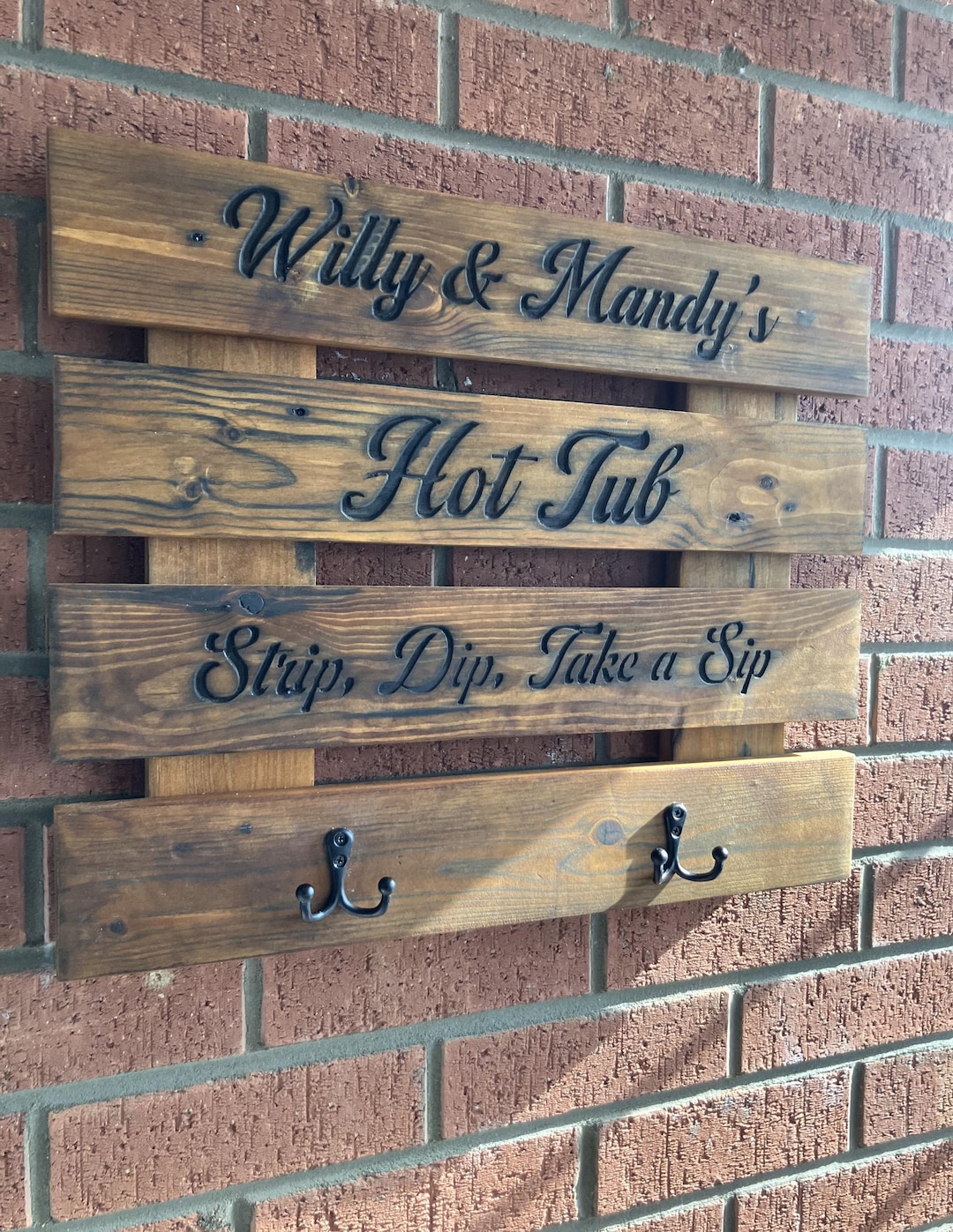 Rustic Engraved Sign Personalized Rustic Engraved Hot Tub Sign, Reclaimed Wood Spa Decor - Etsy