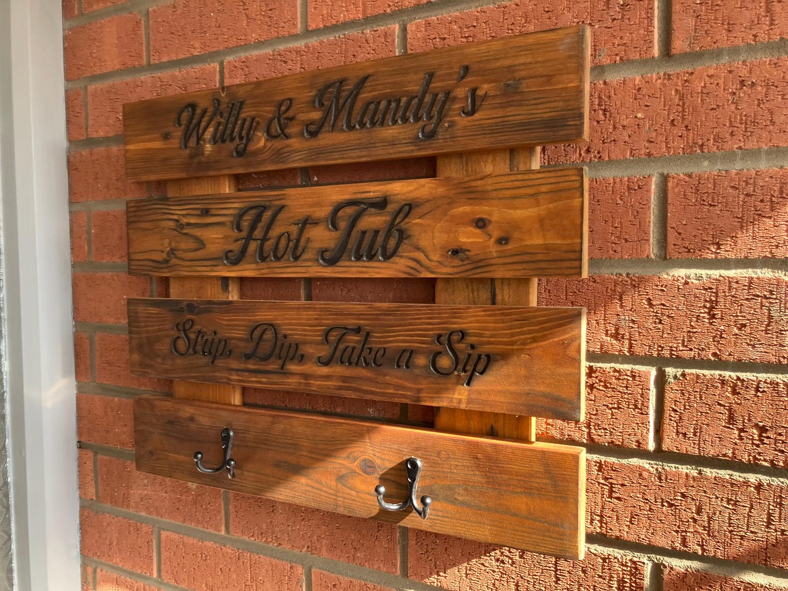 Rustic Engraved Sign Personalized Rustic Engraved Hot Tub Sign, Reclaimed Wood Spa Decor - Etsy