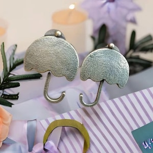 designer Earrings,Dainty Small Earrings,Delicate Oxidised Earrings For,Weather Earrings For Mom Gift,Minimalist Umbrella Stud For Her
