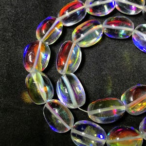 Fire Rainbow Hydro Quartz Cabochon: Tumble Beads for Jewelry Making