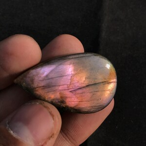 Amazing Purple Fire Labradorite Cabochon, Pear Shape Labradorite, Labradorite Healing Crystal, Labradorite Gemstone, Magical Stone,