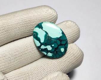 AAA Tibetan Turquoise Cabochon: Oval Gemstone (19x25 MM)