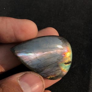 Amazing Purple Fire Labradorite Cabochon, Pear Shape Labradorite, Labradorite Healing Crystal, Labradorite Gemstone, Magical Stone,