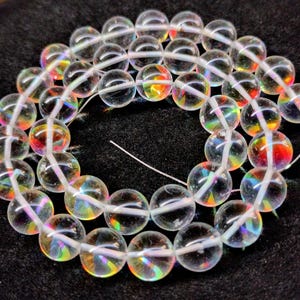 AAA Quality Fire Rainbow Quartz Cabochon Beads, Balls Smooth Beads Jewelry, Beaded Jewelry Fire Rainbow Quartz Beads For Gift,