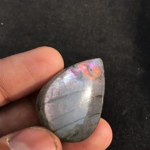 Amazing Purple Fire Labradorite Cabochon, Pear Shape Labradorite, Labradorite Healing Crystal, Labradorite Gemstone, Magical Stone,