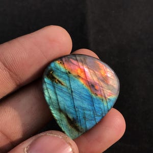 Amazing Purple Fire Labradorite Cabochon, Pear Shape Labradorite, Labradorite Healing Crystal, Labradorite Gemstone, Magical Stone,