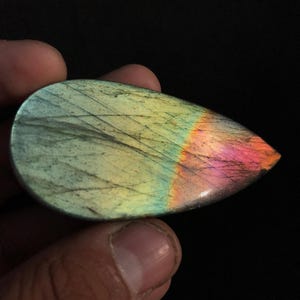 Amazing Purple Fire Labradorite Cabochon, Pear Shape Labradorite, Labradorite Healing Crystal, Labradorite Gemstone, Magical Stone,