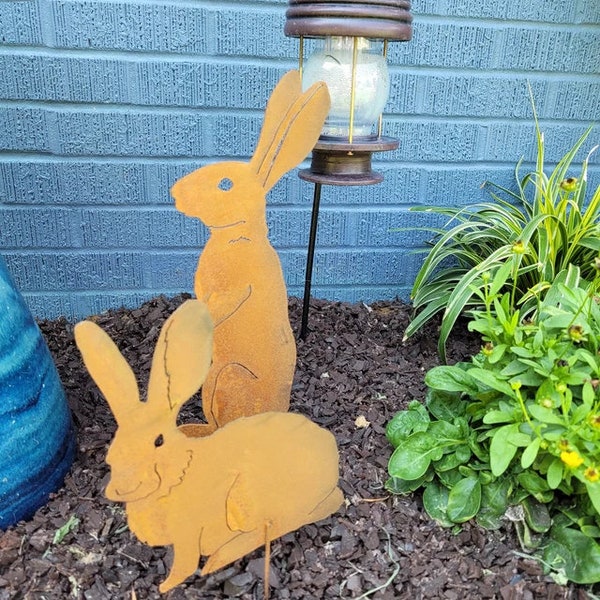 Standing Metal Rabbit - Etsy