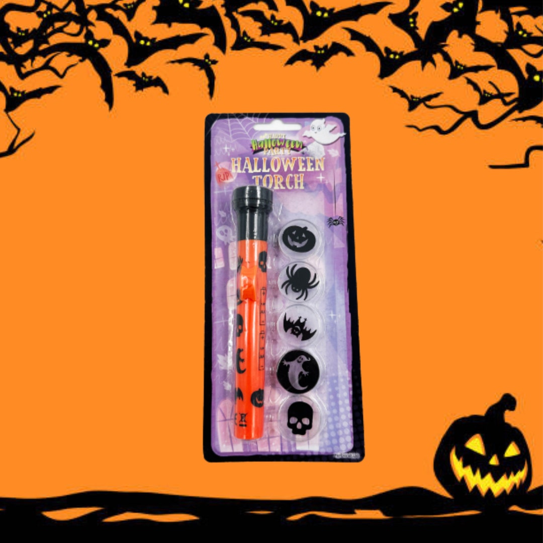 Halloween Projector Torch With Interchangeable Caps 5 Caps Etsy