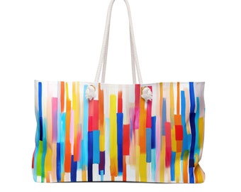 Abstract Weekender Tote Bag  |  Vacation Tote Bag  | Large Shopping Tote Bag