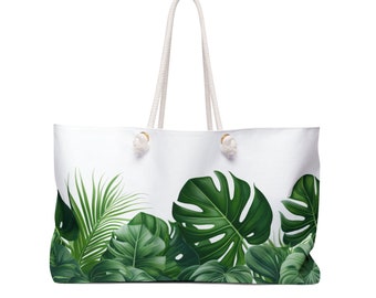 Tropical Travel Tote Bag  |  Large Beach Tote Bag  |  Work Tote Bag