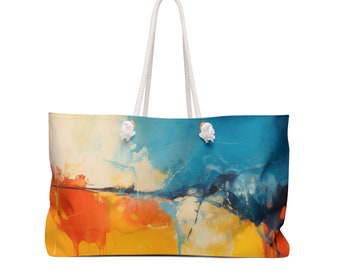 Abstract Weekender Bag  |  Large Beach Tote Bag  |  Shopping Tote Bag