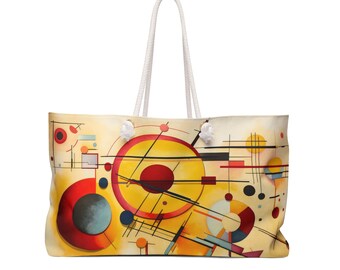 Abstract Weekender Tote Bag  |  Oversized School Tote Bag  |  Travel Tote Bag