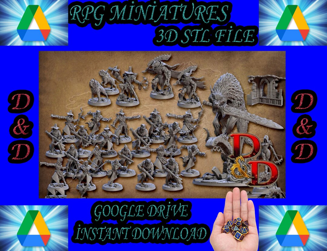 PREMİUM MİNİATURES, Tabletop Miniatures, RPG Miniatures, Dnd Miniatures Pack, Miniatures Stl