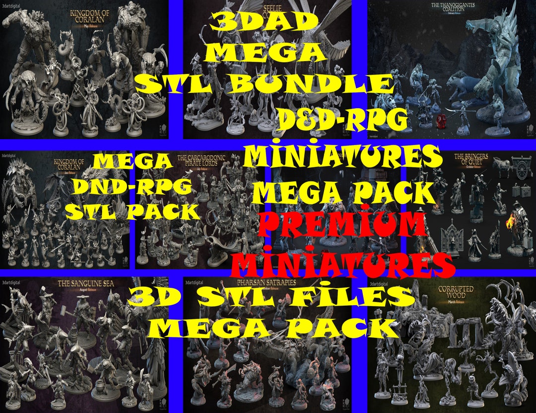 PREMİUM MİNİATURES, Tabletop Miniatures, RPG Miniatures, Dnd Miniatures Pack, Miniatures Stl