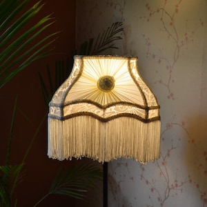 Ivory Lampenschirm/Stofflampenschirm/Stofflampenschirm/Stofflampenschirm/Seidenlampenschirm/handgefertigter Lampenschirm/Retro Lampenschirm