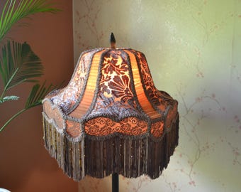 lampshade brown lampshade victorian lampshade/table lamp/floor lampshade/ceiling lampshade/bedside shade/bedside lampshade/classic lampshade